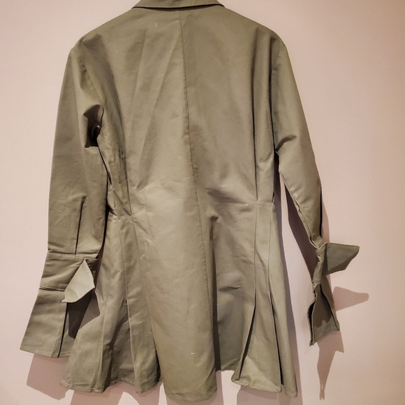 Brand new with tag BUTTON-DOWN SHIRT DRESS IN DARK GREEN - Picture 4 of 4